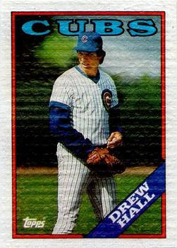 1988 Topps Cloth Test Issue #NNO Drew Hall Front