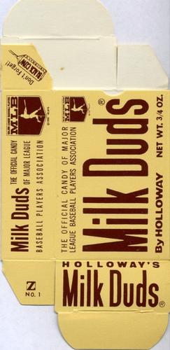 1971 Milk Duds - Boxes #NNO Hank Aaron Back
