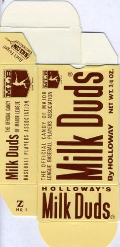 1971 Milk Duds - Boxes #NNO Glenn Beckert Back