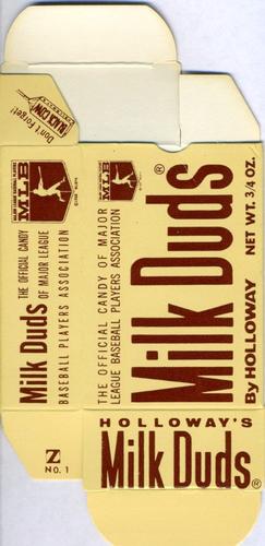 1971 Milk Duds - Boxes #NNO Johnny Bench Back