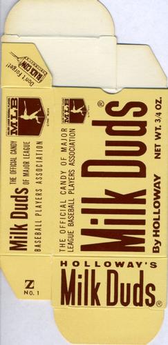 1971 Milk Duds - Boxes #NNO Dick Dietz Back
