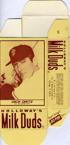 1971 Milk Duds - Boxes #NNO Dick Dietz Front