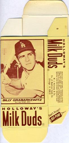 1971 Milk Duds - Boxes #NNO Billy Grabarkewitz Front