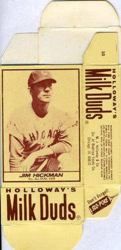 1971 Milk Duds - Boxes #NNO Jim Hickman Front