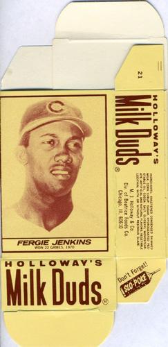 1971 Milk Duds - Boxes #NNO Fergie Jenkins Front