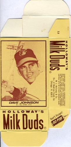 1971 Milk Duds - Boxes #NNO Dave Johnson Front