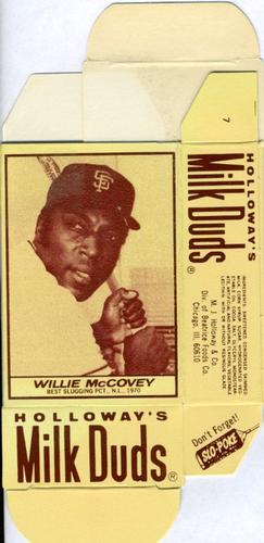 1971 Milk Duds - Boxes #NNO Willie McCovey Front