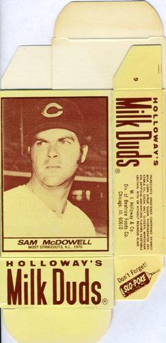 1971 Milk Duds - Boxes #NNO Sam McDowell Front