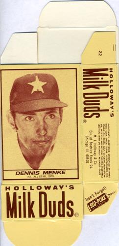 1971 Milk Duds - Boxes #NNO Denis Menke Front