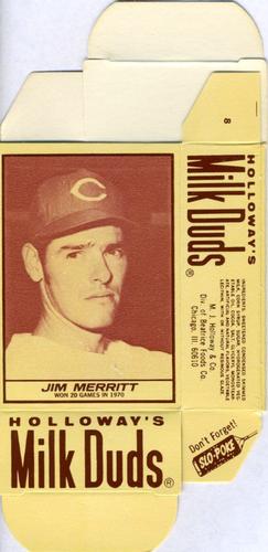 1971 Milk Duds - Boxes #NNO Jim Merritt Front