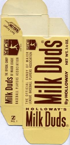 1971 Milk Duds - Boxes #NNO Manny Sanguillen Back