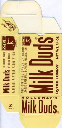 1971 Milk Duds - Boxes #NNO Billy Williams Back