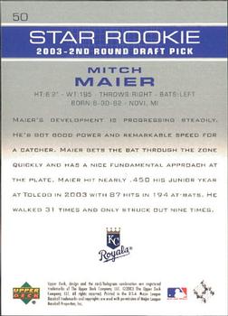2003 Upper Deck Prospect Premieres #50 Mitch Maier Back