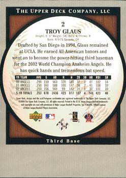 2003 Upper Deck Standing O! #2 Troy Glaus Back