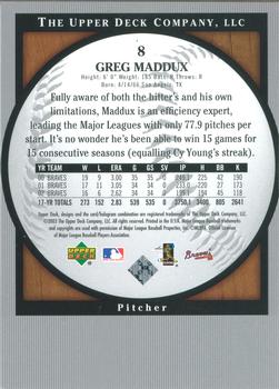 2003 Upper Deck Standing O! #8 Greg Maddux Back