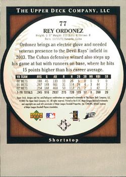 2003 Upper Deck Standing O! #77 Rey Ordonez Back
