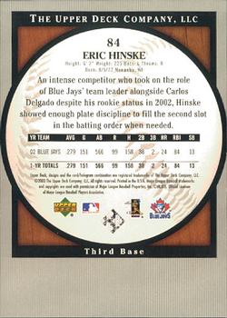 2003 Upper Deck Standing O! #84 Eric Hinske Back