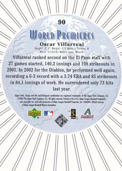 2003 Upper Deck Standing O! #90 Oscar Villarreal Back