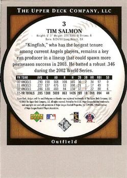 2003 Upper Deck Standing O! #3 Tim Salmon Back