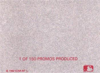 1992 Star Millennium - Promos #NNO Cal Ripken Jr. Back