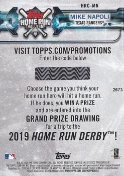 2018 Topps - Home Run Challenge #HRC-MN Mike Napoli Back