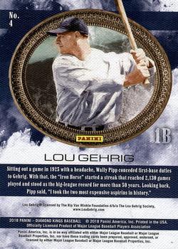 2018 Panini Diamond Kings #4 Lou Gehrig Back