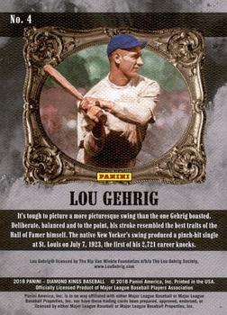 2018 Panini Diamond Kings #4 Lou Gehrig Back