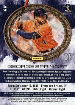 2018 Panini Diamond Kings #58 George Springer Back