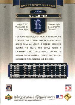 2003 Upper Deck Sweet Spot Classic #2 Al Lopez Back
