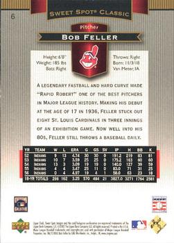 2003 Upper Deck Sweet Spot Classic #6 Bob Feller Back