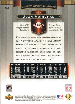 2003 Upper Deck Sweet Spot Classic #50 Juan Marichal Back