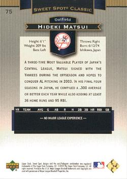 2003 Upper Deck Sweet Spot Classic #75 Hideki Matsui Back