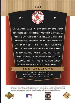 2003 Upper Deck Sweet Spot Classic #101 Ted Williams Back