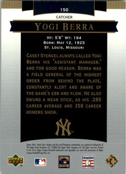 2003 Upper Deck Sweet Spot Classic #150 Yogi Berra Back