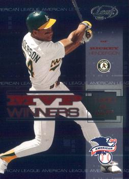 2004 Leaf - MVP Winners #MW-11 Rickey Henderson Front