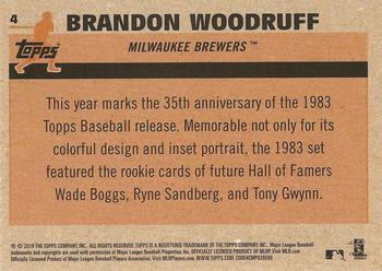 2018 Topps - 1983 Topps Baseball 35th Anniversary Chrome Silver Pack #4 Brandon Woodruff Back