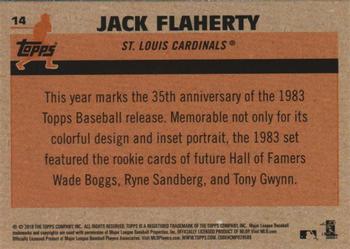 2018 Topps - 1983 Topps Baseball 35th Anniversary Chrome Silver Pack #14 Jack Flaherty Back