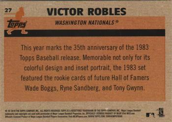 2018 Topps - 1983 Topps Baseball 35th Anniversary Chrome Silver Pack #27 Victor Robles Back