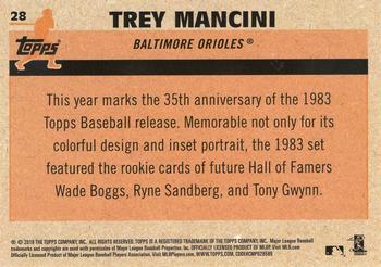 2018 Topps - 1983 Topps Baseball 35th Anniversary Chrome Silver Pack #28 Trey Mancini Back