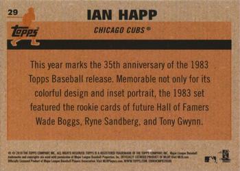 2018 Topps - 1983 Topps Baseball 35th Anniversary Chrome Silver Pack #29 Ian Happ Back