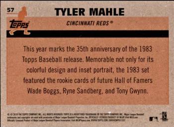 2018 Topps - 1983 Topps Baseball 35th Anniversary Chrome Silver Pack #57 Tyler Mahle Back