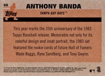 2018 Topps - 1983 Topps Baseball 35th Anniversary Chrome Silver Pack #68 Anthony Banda Back