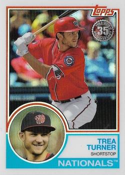 2018 Topps - 1983 Topps Baseball 35th Anniversary Chrome Silver Pack #87 Trea Turner Front