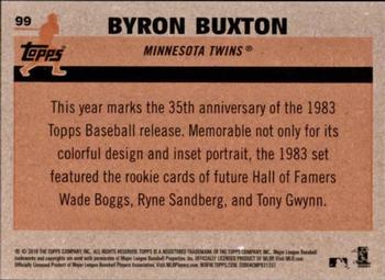 2018 Topps - 1983 Topps Baseball 35th Anniversary Chrome Silver Pack #99 Byron Buxton Back