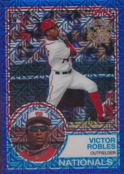 2018 Topps - 1983 Topps Baseball 35th Anniversary Chrome Silver Pack Blue Refractor #27 Victor Robles Front