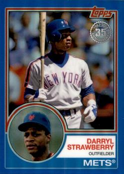 2018 Topps - 1983 Topps Baseball 35th Anniversary Chrome Silver Pack Blue Refractor #71 Darryl Strawberry Front