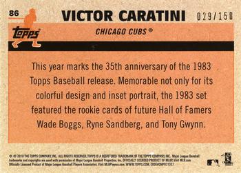 2018 Topps - 1983 Topps Baseball 35th Anniversary Chrome Silver Pack Blue Refractor #86 Victor Caratini Back