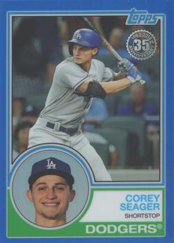 2018 Topps - 1983 Topps Baseball 35th Anniversary Chrome Silver Pack Blue Refractor #98 Corey Seager Front