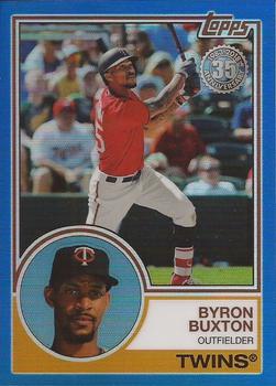 2018 Topps - 1983 Topps Baseball 35th Anniversary Chrome Silver Pack Blue Refractor #99 Byron Buxton Front