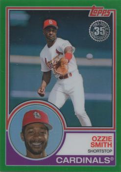 2018 Topps - 1983 Topps Baseball 35th Anniversary Chrome Silver Pack Green Refractor #56 Ozzie Smith Front